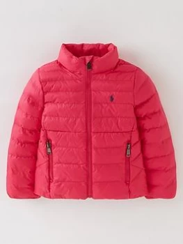 Image of Ralph Lauren Girls Classic Padded Jacket - Pink, Size 4 Years, Women