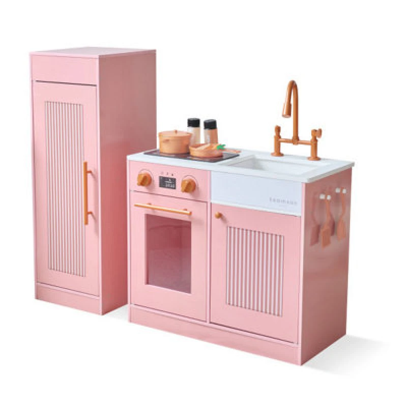 Image of Teamson Kids - Little Chef Chester Sleek Play Kitchen - Peach, Orange T-PK-0032-00B