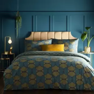 Image of Furn. Decora Double Duvet Cover Set Cotton Polyester Teal