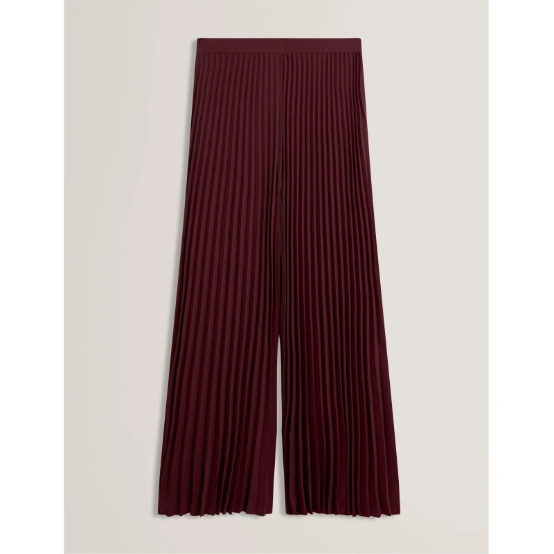 Image of Ted Baker Womens Wide Leg Trousers Oxblood female 8 (XS)