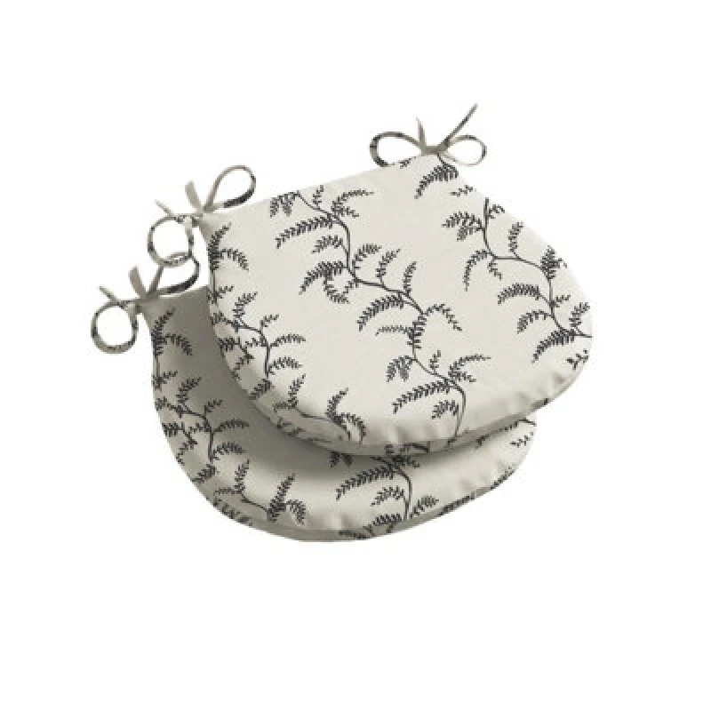 Image of Luxury Living Linen Fern Outdoor D Shaped Seat Pad