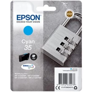Image of Epson Padlock 35 Cyan Ink Cartridge