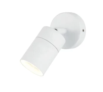 Image of Forum Lighting 35W Zinc Leto Outdoor Wall Fitting Adjustable White - ZN-26536-WHT