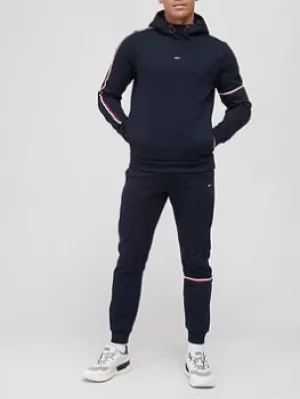 Image of Tommy Sport Tommy Hilfiger Sport Tape Seasonal Hoody, Navy Size XL Men