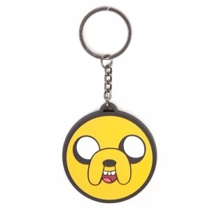Image of Adventure Time Jake Face Rubber Keychain