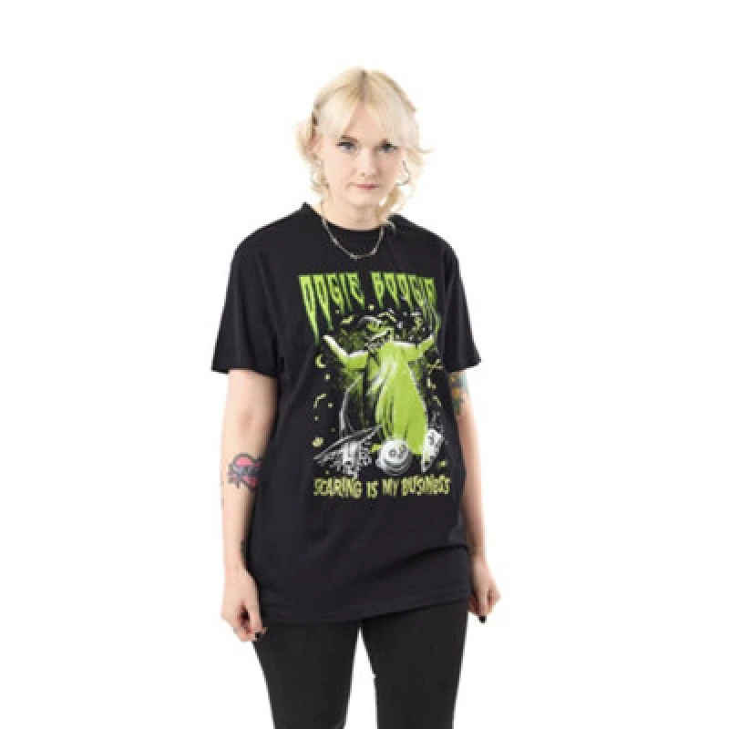 Image of The Nightmare Before Christmas Short Sleeved T-Shirt Black unisex