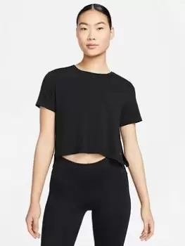 Image of Nike Yoga Dri-FIT Tee - Black, Size L, Women