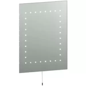 Image of LED bathroom mirror Mareh Glass, silver steel, mirror glass 50 Cm