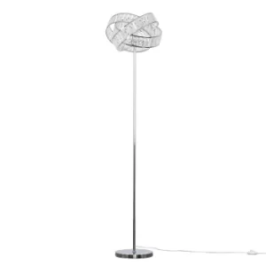 Image of Hudson Intertwined Floor Lamp in Chrome and Clear