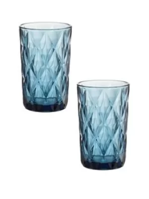 Image of Ravenhead Gemstone Blue Set Of 2 Highball Glasses