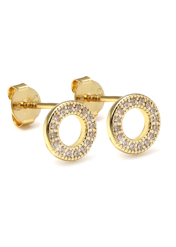 Image of Say It With Gold Circle of Life Earrings Gold Unisex One Size