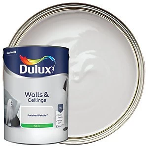 Image of Dulux Walls & Ceilings Polished Pebble Silk Emulsion Paint 5L