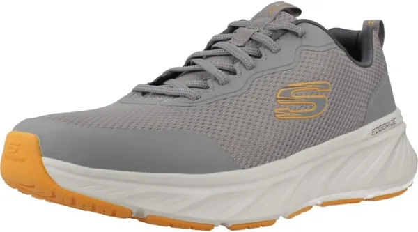 Image of Skechers Mens Edgeride Rekze Trainers UK Size 10 (EU 45) Grey Orange SKE2355-GYOR-10