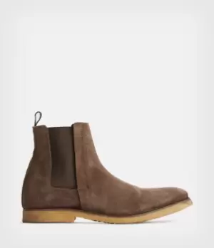 Image of AllSaints Mens Leather Rhett Boot, Brown, Size: UK 10/US 11/EU 44