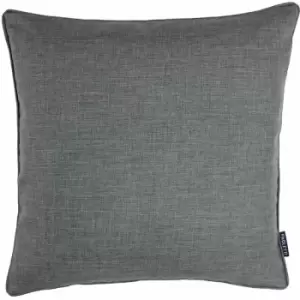 Image of Riva Paoletti - Eclipse Textured Weave Piped Cushion Cover, Silver, 45 x 45 Cm