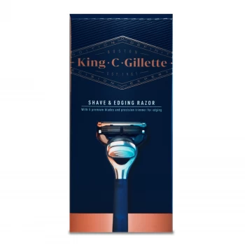 Image of King C. Gillette Mens Shave and Edging Razor + 1 Blade