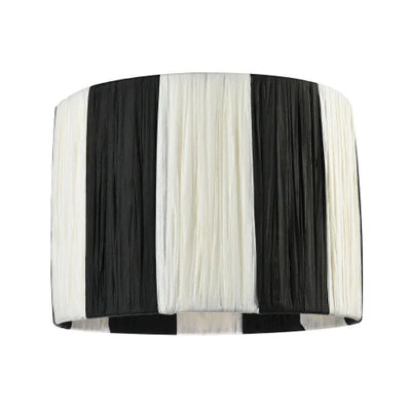 Image of Happy Homewares Designer Two Tone Black And White Folded Pleated Paper Lamp Shade