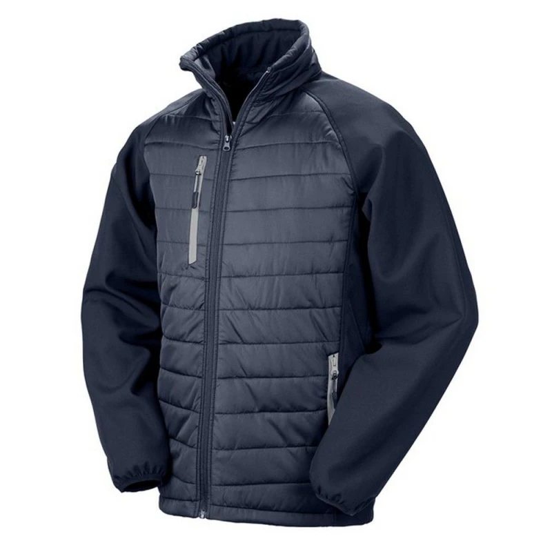 Image of Result Result Men Compass Softshell Padded Jacket in Dark Blue Size: X-Small Dark Blue XS Male 5063238673748