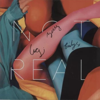 Image of Stealing Sheep Not Real - Aqua Vinyl + Autographed 2015 UK vinyl LP HVNLP112