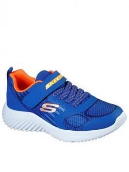 Image of Skechers Boys Bounder Strap Trainer - Blue