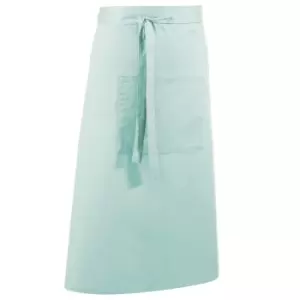 Image of Premier Unisex Colours Bar Apron / Workwear (Long Continental Style) (Pack of 2) (One Size) (Aqua)