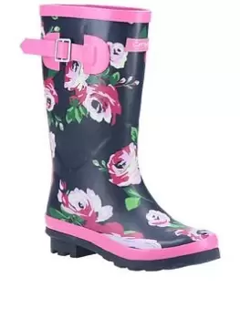 Image of Cotswold Flower Wellington Boots - Multi , Multi, Size 2 Older