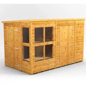 Image of 10x6 Power Pent Potting Shed Combi Building including 6ft Side Store