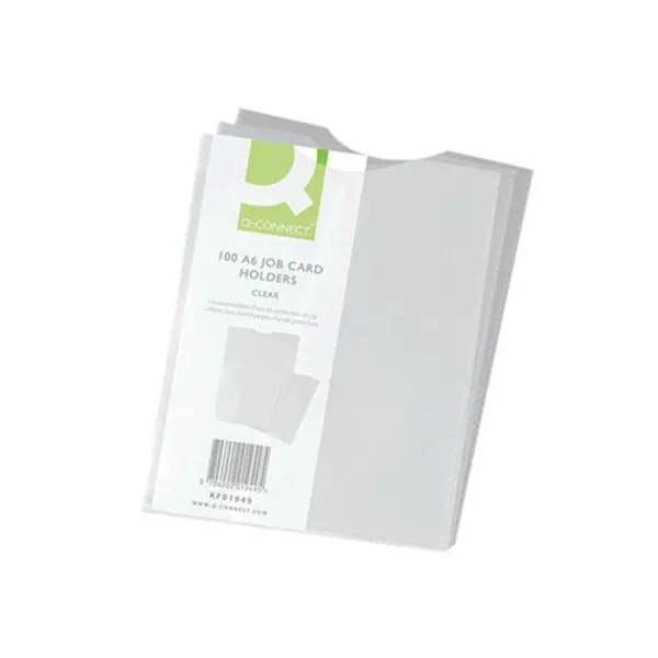Image of Q-Connect Q-Connect Card Holder Polypropylene A6 (Pack of 100) KF01949 KF01949