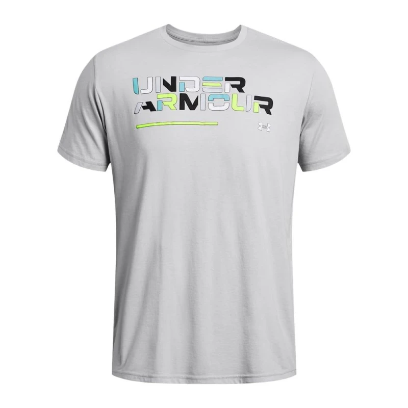 Image of Under Armour ColorBig Logoock Wordmark T-Shirt - Grey Grey XS
