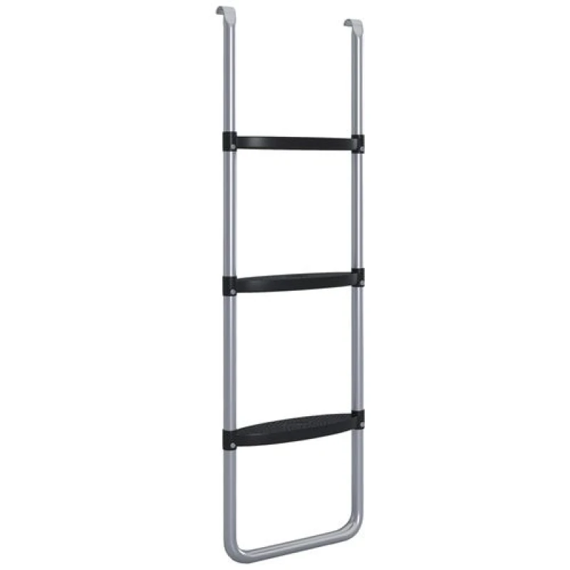 Image of SPORTNOW 2 Steps/3 Steps Galvanised Steel Trampoline Ladder Climbing Silver
