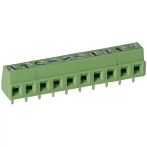 Image of TruConnect 211839 5.0mm 10 Way Low Profile Rising Clamp Terminal Block