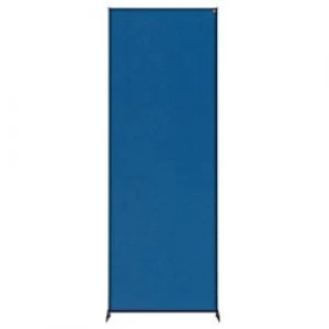 Image of Nobo Freestanding Room Divider Screen Impression Pro 600mm x 1800mm x 300mm Felt, Metal Blue