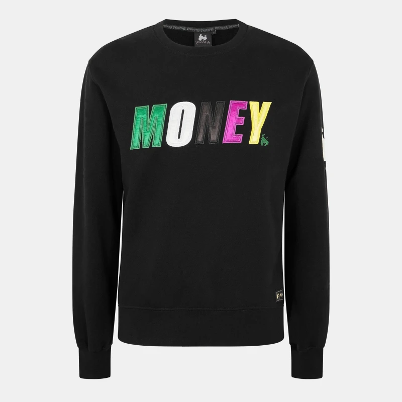 Image of Money Satin Crew Black male X Small