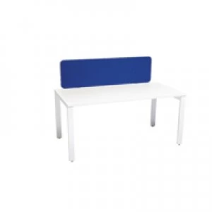 Image of Jemini Straight Rounded Corner Screen Silver Trim Blue 1000mm KF74258