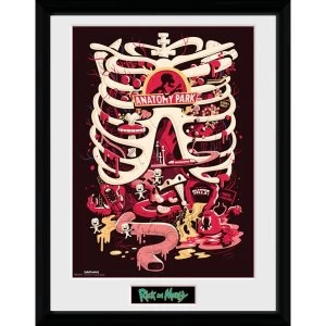 Image of Rick and Morty Anatomy Park Framed Collector Print