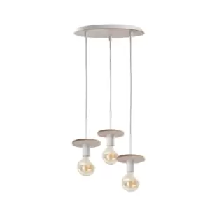Image of Saturn Cluster Pendant Ceiling Light Natural, 30cm, 3x E27