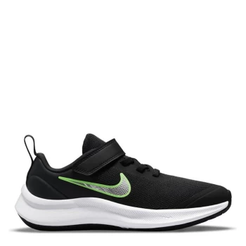 Image of Nike Star Runner 3 Little Kids Trainers - Black/SilvGreen