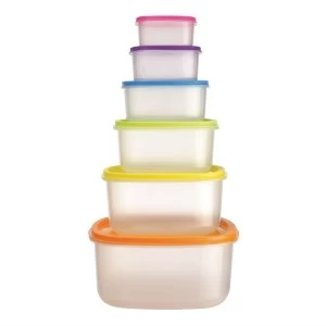 Image of Robert Dyas Rainbow 6 Piece Storage Set
