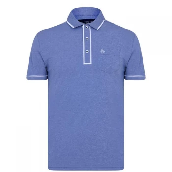 Image of Original Penguin Sleeve Oxford Polo Shirt - Surf Web