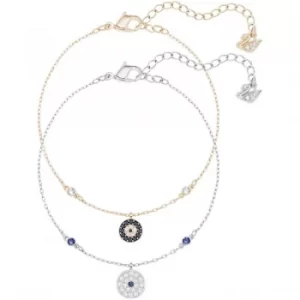 Image of Ladies Swarovski Two-tone steel/gold plate Crystal Wishes Bracelet Set