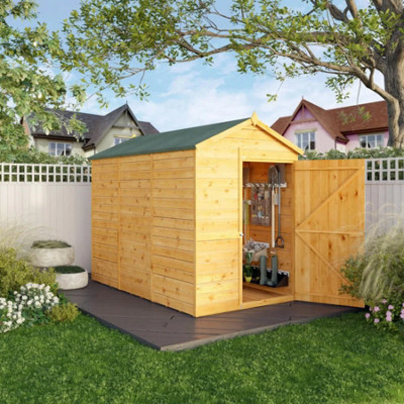 Image of Mercia 9 x 5 Modular Shiplap Apex Windowless Shed, Brown SI-001-003-0175