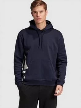 Image of Adidas Box Badge Of Sport Hoodie - Navy