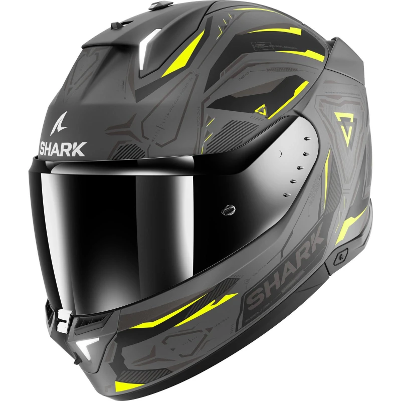 Image of Shark SKWAL i3 Linik Mat Anthracite Yellow Black AYK Full Face Helmet Size XS