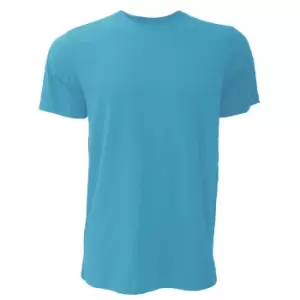 Image of Canvas Unisex Jersey Crew Neck T-Shirt / Mens Short Sleeve T-Shirt (XL) (Heather Aqua)