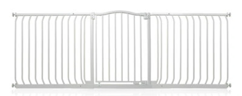 Image of Safetots Curved Top Safety Gate, 197Cm - 206Cm, Matt White, Pressure Fit Stair Gate