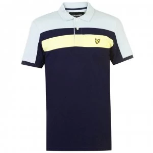 Image of Lyle and Scott Colour Block Polo Shirt - NvyBluYel Z99
