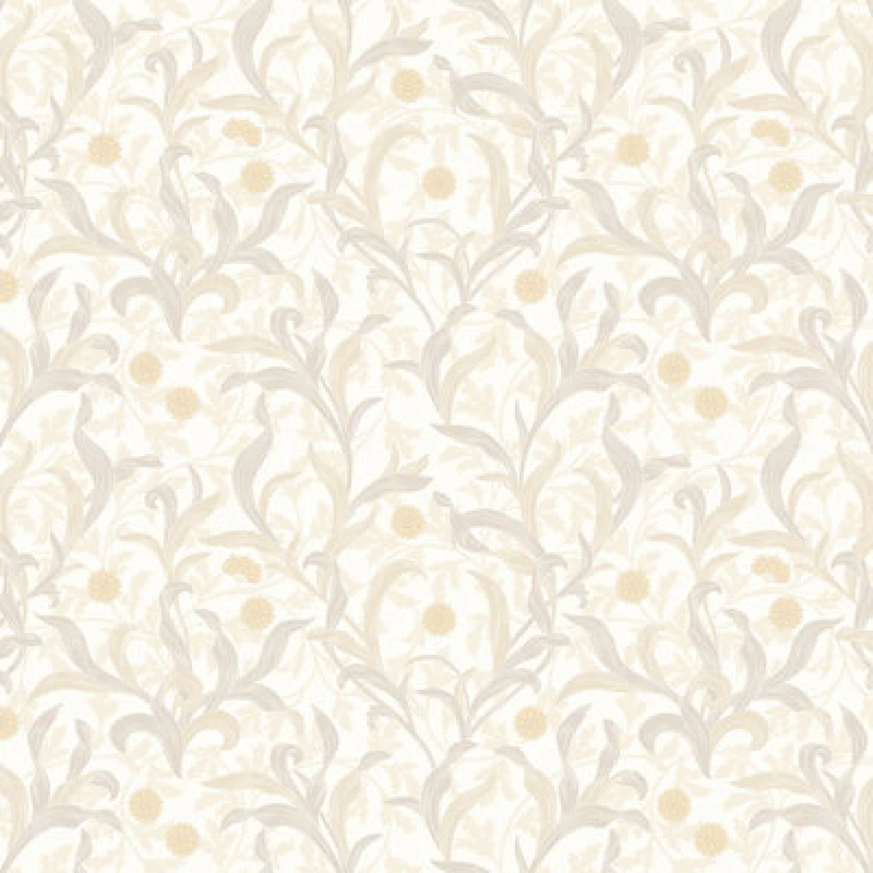 Image of Hoopla Walls Floral Trail Stone Wallpaper