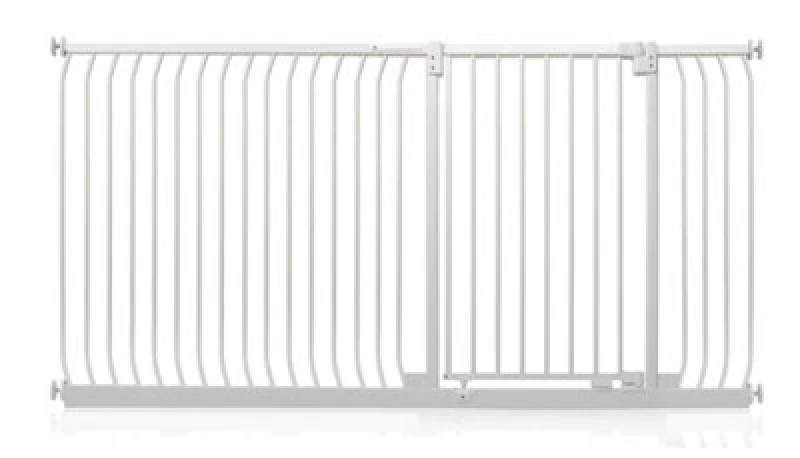 Image of Safetots Extra Tall Elite Safety Gate, 189Cm - 198Cm, Matt White, Extra Tall 96.8Cm In Height, Pressure Fit Stair Gate