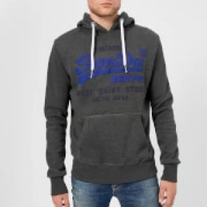 Image of Superdry Mens Duo Hooded Sweatshirt - Charcoal - L - Grey