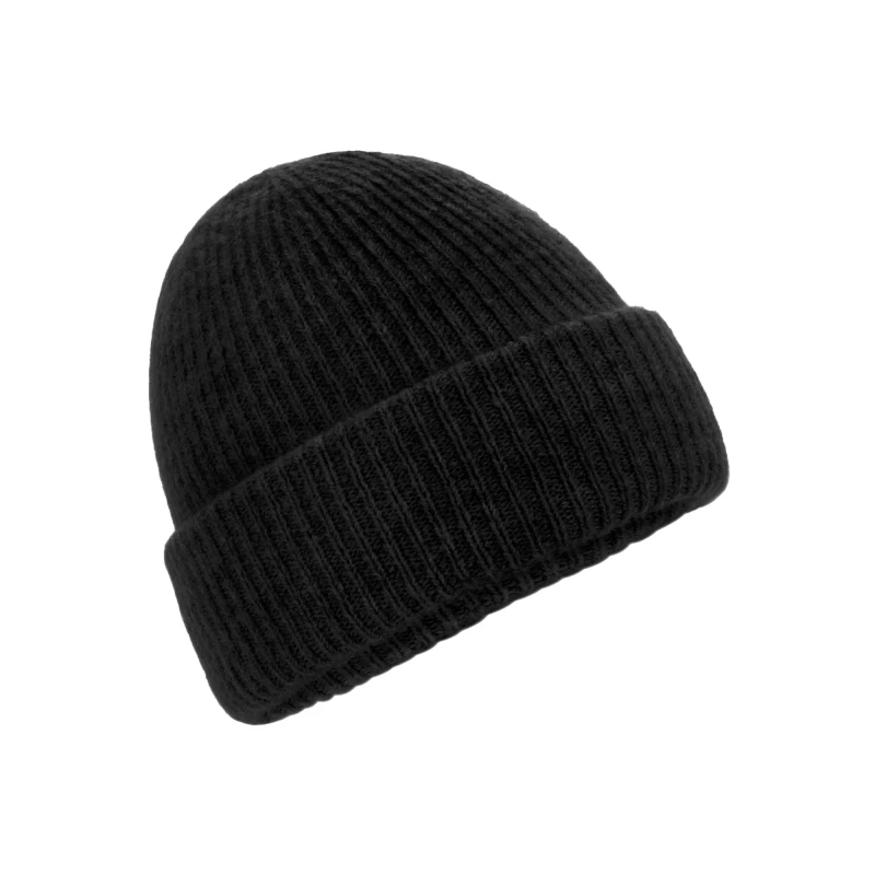 Image of Beechfield Beechfield Men Ribbed Beanie in Black One Size Male 5063377023015